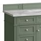 James Martin Vanities Brittany 48" Single Bathroom Vanity in Smokey Celadon with 3 cm Victorian Silver Quartz Top and Rectangular Sink, , large