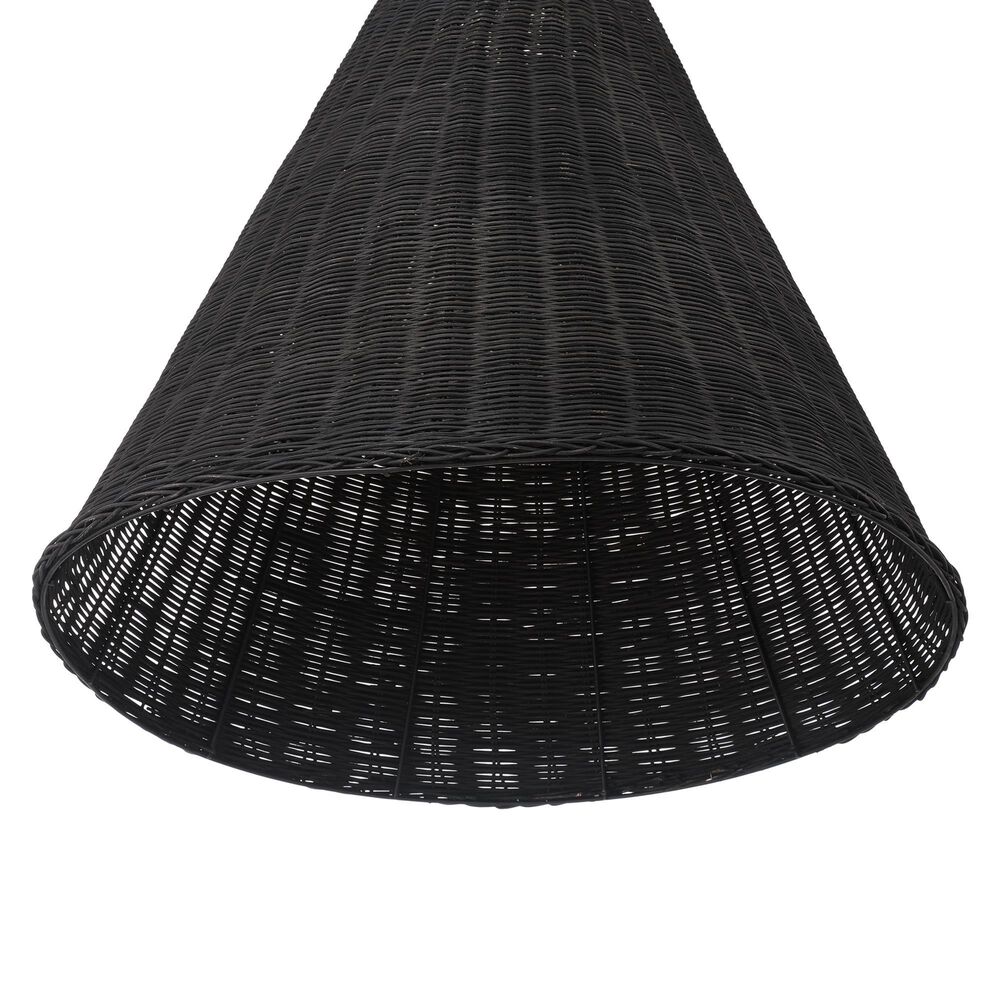 Creative Coop Rosemary 1-Light Large Pendant with Black Shade, , large
