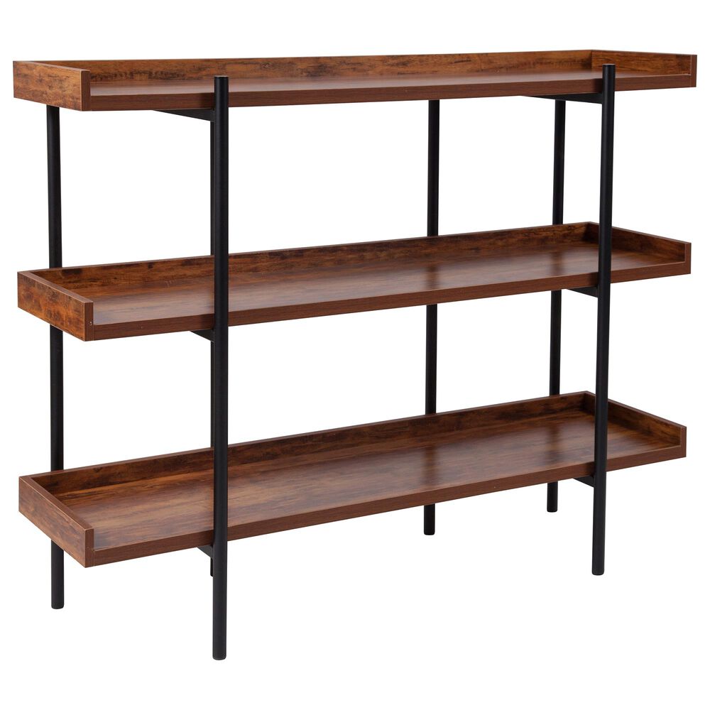 Flash Furniture Mayfair 3-Shelf Bookcase in Brown, , large