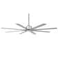 Minka-Aire Xtreme H2O 65" Indoor/Outdoor Ceiling Fan in Brushed Nickel Wet, , large
