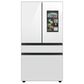 Samsung Bespoke 23 Cu. Ft. 4-Door Counter Depth French Door Refrigerator with Charcoal Glass Family Hub Panel Included  - Additional Panels Sold Separately, , large