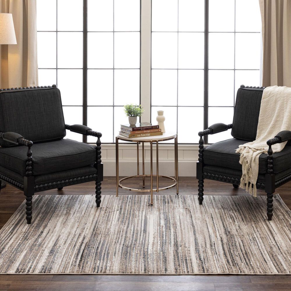 Karastan Cleo R1075 5&#39; 3&quot; X 8&#39; Cream Area Rug, , large