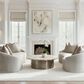 Bernhardt Shimla Cocktail Table in White and German Silver, , large