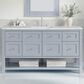 James Martin Vanities Breckenridge 60" Single Bathroom Vanity in Serenity Blue with 3 cm Ethereal Noctis Quartz Top, Rectangular Sink and FreePower Wireless Charger, , large