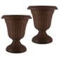 Timberlake Large Front Door Urn in Brown (Set of 2), , large