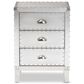 Baxton Studio Claude 3-Drawer Nightstand in Silver, , large