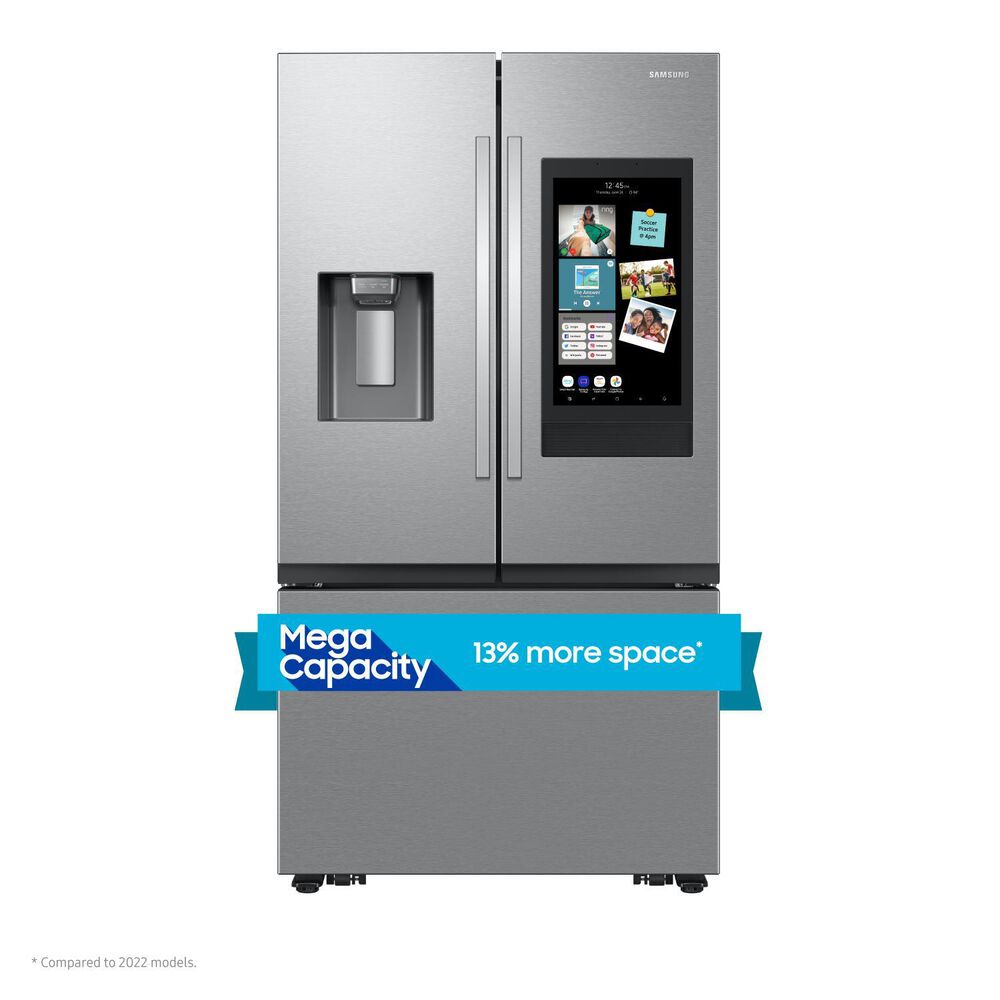 Samsung 30 Cu. Ft. 3-Door French Door Refrigerator with Family Hub in Stainless Steel, , large