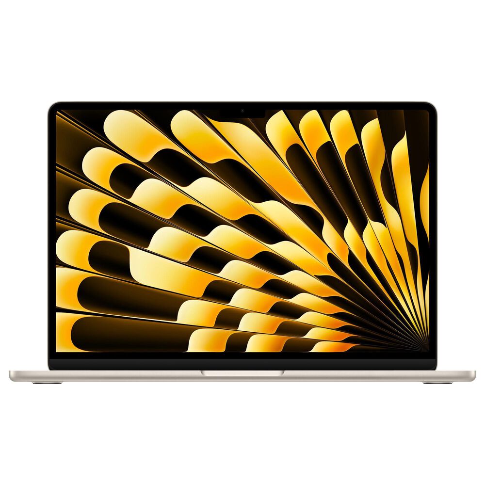 Apple MacBook Air 13.6&quot; Laptop - Apple M4 chip 10-core CPU - 16GB RAM - 8-core GPU - 256GB SSD in Starlight with 3-Year AppleCare+, , large