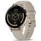 Garmin Venu 3S Smartwatch 41mm Soft Gold Stainless Steel Bezel Case with French Grey Silicone Band, , large