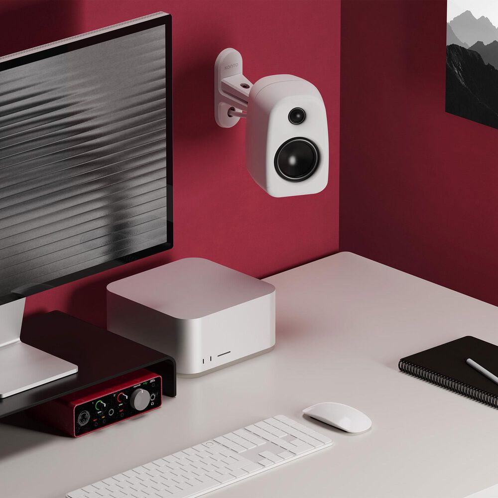 Kanto UKI Desktop Speakers with Bluetooth in Chalk (Pair), , large