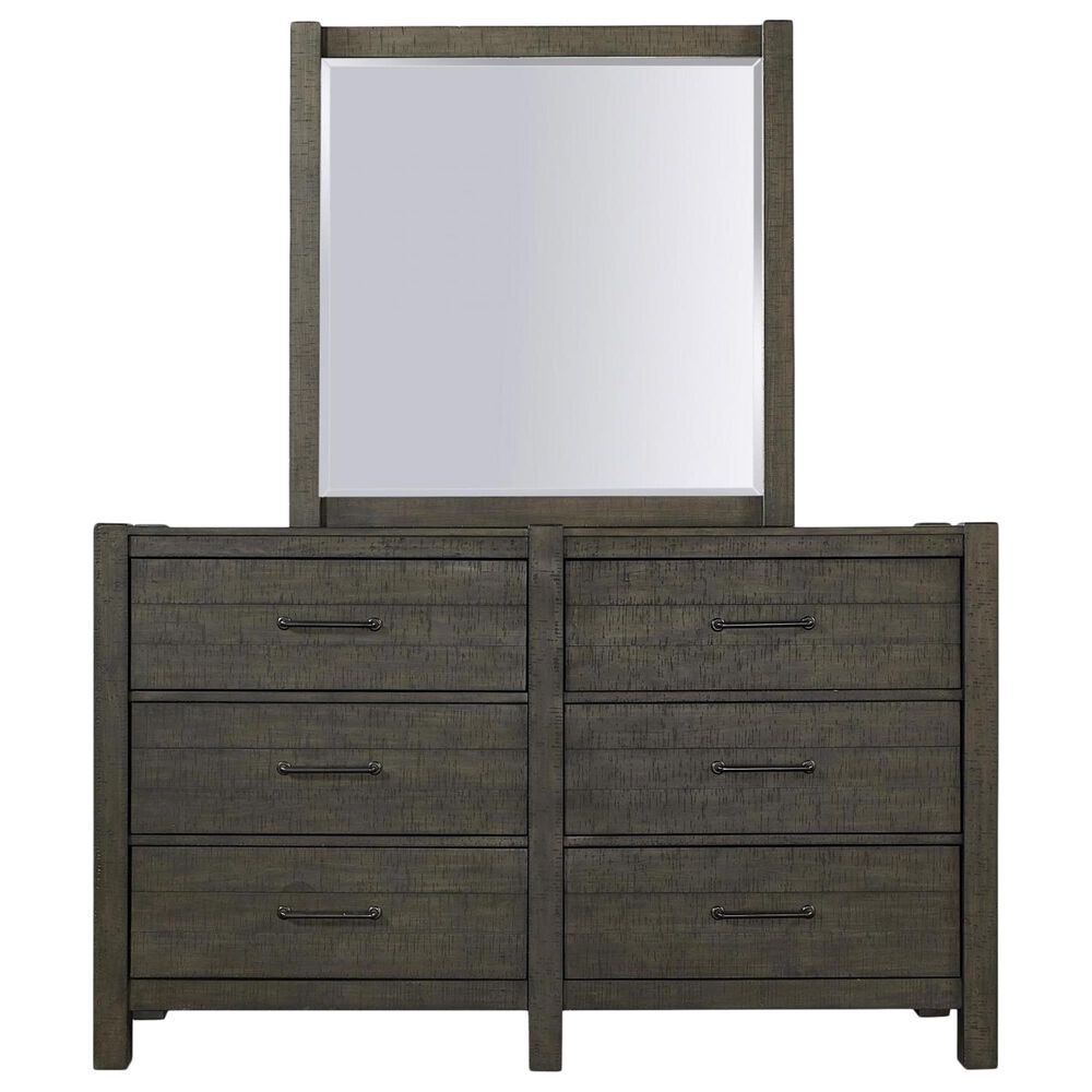 Riva Ridge Mill Creek 5 Piece Queen Low Profile Bed Set with 2-Drawer Nightstand in Carob, , large