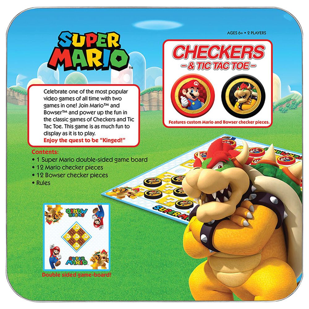 USAopoly Checkers and Tic Tac Toe Mario vs. Bowser Board Game | Nebraska  Furniture Mart