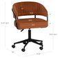Linon Home Decor Prestwick Office Chair in Caramel, , large