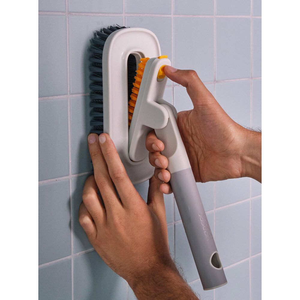 Joseph Joseph CleanTech 2-Piece Tile Scrubber and Spot Cleaning Tool Set in Stone, , large