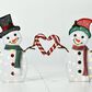 HOMLUX 2-Piece Heart Snowman with LED Lights in White, , large