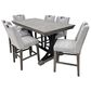 Maison Estee Portland Counter Dining Table and Chairs in Antique Gray Oak Finish, , large