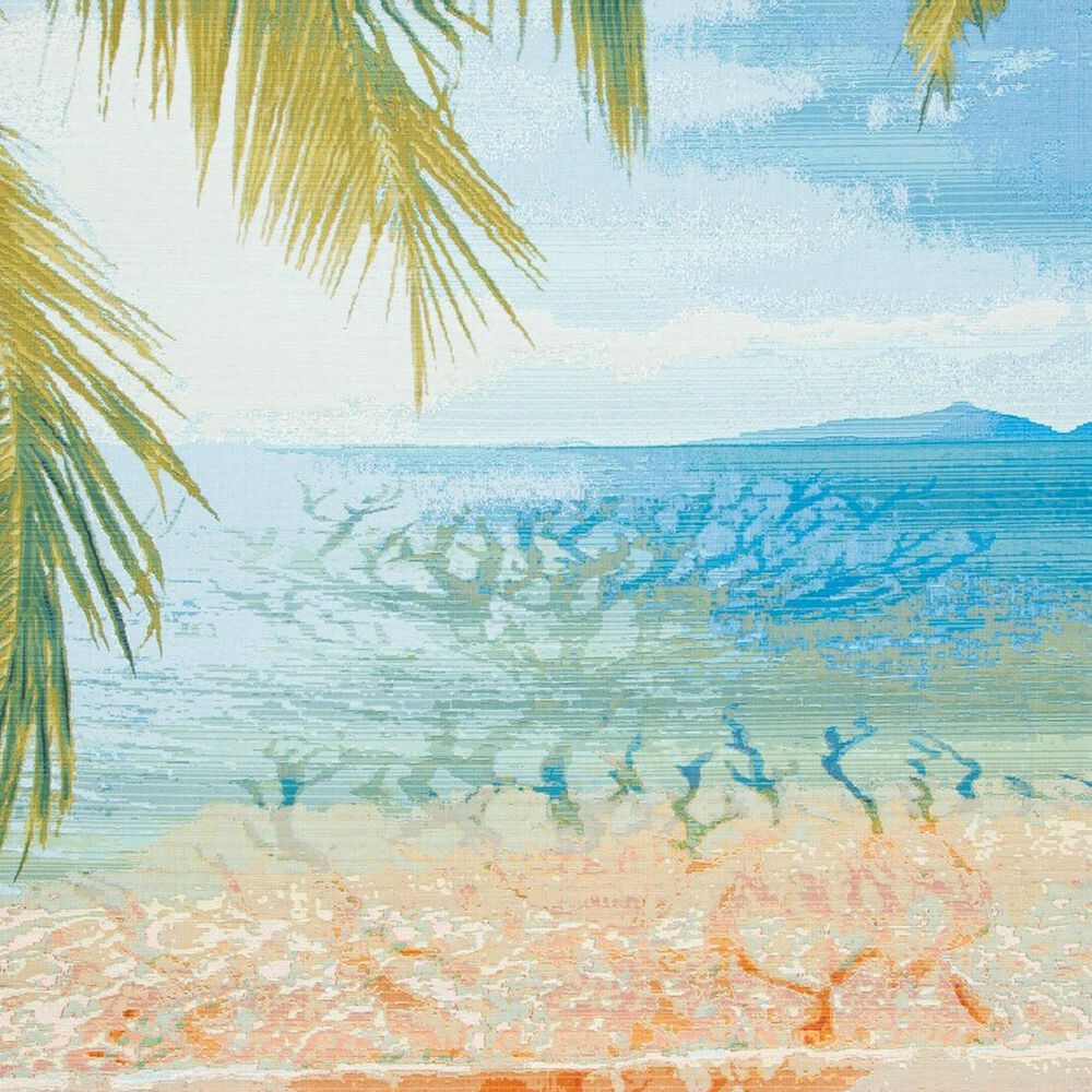 Safavieh Barbados Tropical Beach 8&#39; x 10&#39;5&quot; Gold and Blue Indoor/Outdoor Area Rug, , large