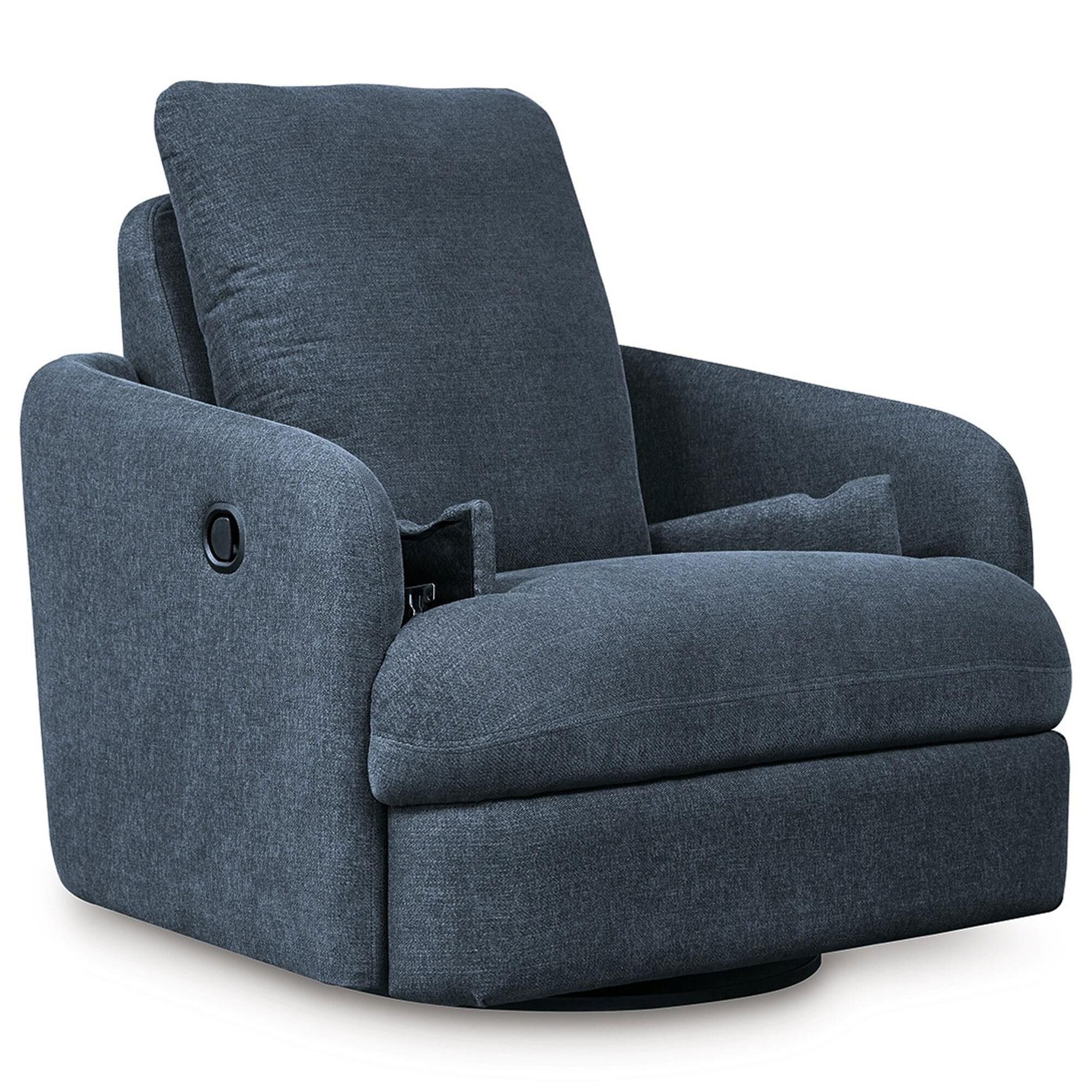 Ashley Modmax Swivel Glider Recliner in Ink