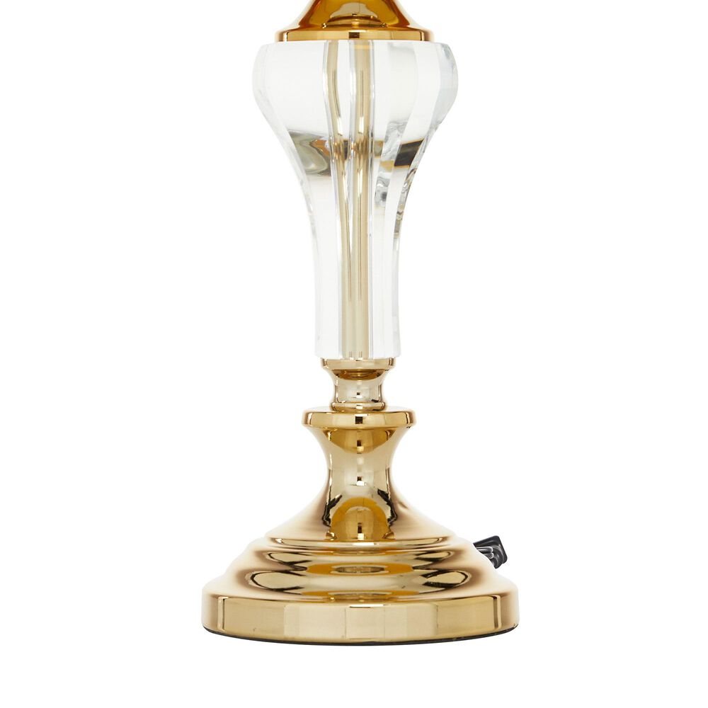 Maple and Jade Table Lamp in Shiny Gold and Clear, , large
