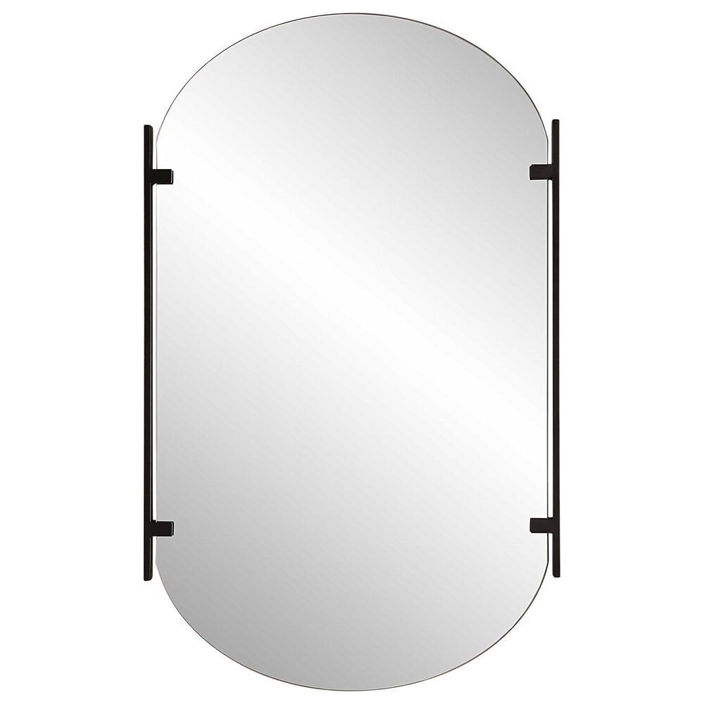 Salt & Light Bracket Wall Mirror in Black, , large