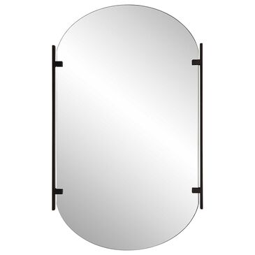 Salt & Light Bracket Wall Mirror in Black, , large
