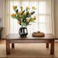 HOMLUX 19" Artificial Orange Fruit Plant with Faux Fruit and Silver Planter, , large