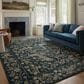 Rifle Paper Co. x Loloi Laurel Peacock Garden 6"6" x 9"2" Navy Area Rug, , large