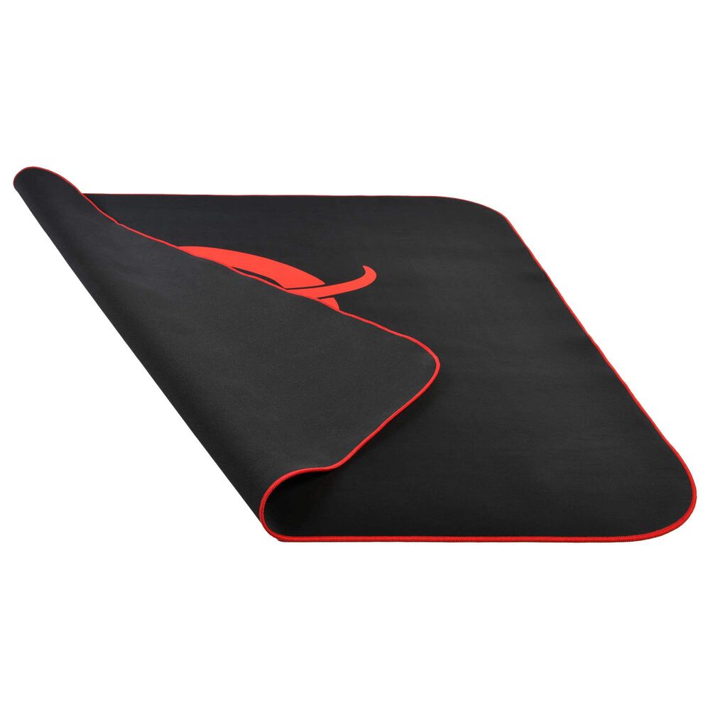 Arozzi Zona Quattro Microfiber Noise Dampening and Scratch Protection Anti-Slip Chair Mat in Black and Red, , large
