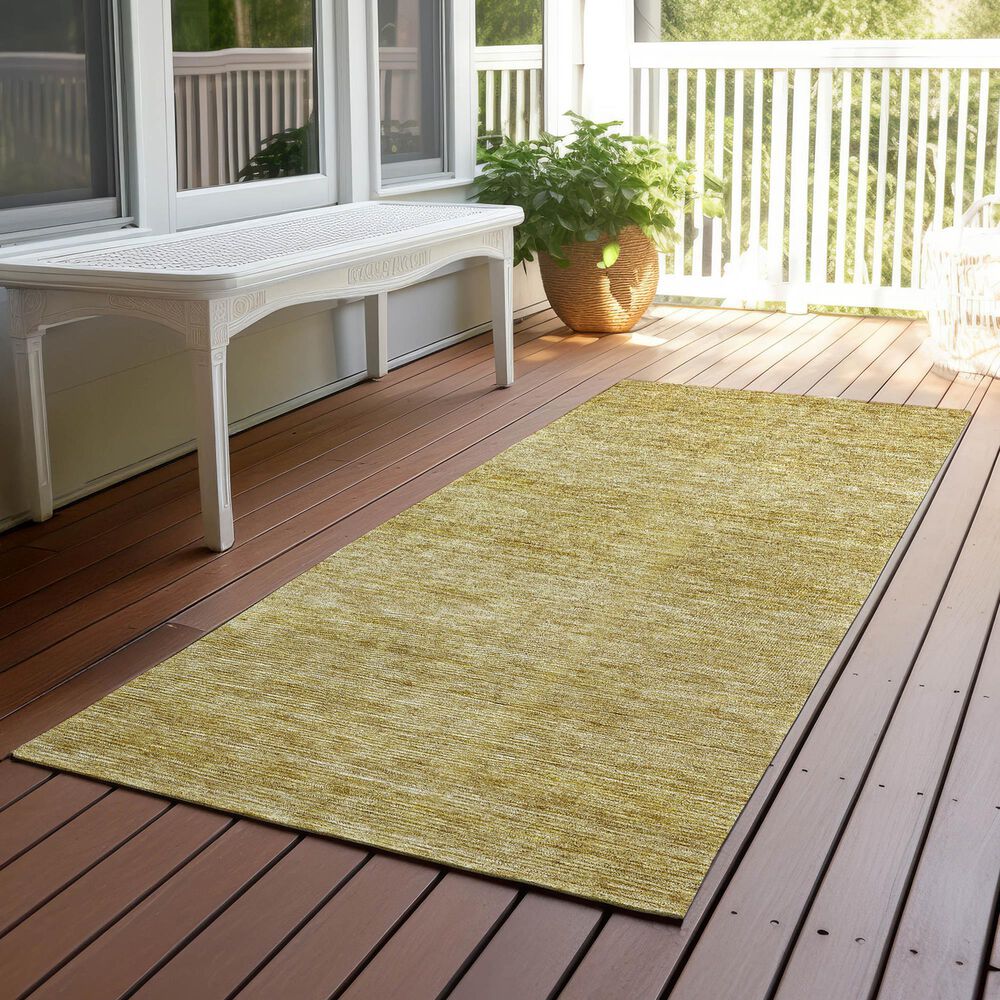 Dalyn Rug Company Soft Essentials Solid Gold 2'3" x 7'6" Indoor/Outdoor Runner, , large