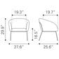 Zuo Modern Quinten Accent Chair in Vintage Gray and Gold, , large