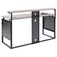 Valor Living Ace Computer Desk with Hutch in Grey Taupe and Matte Black, , large