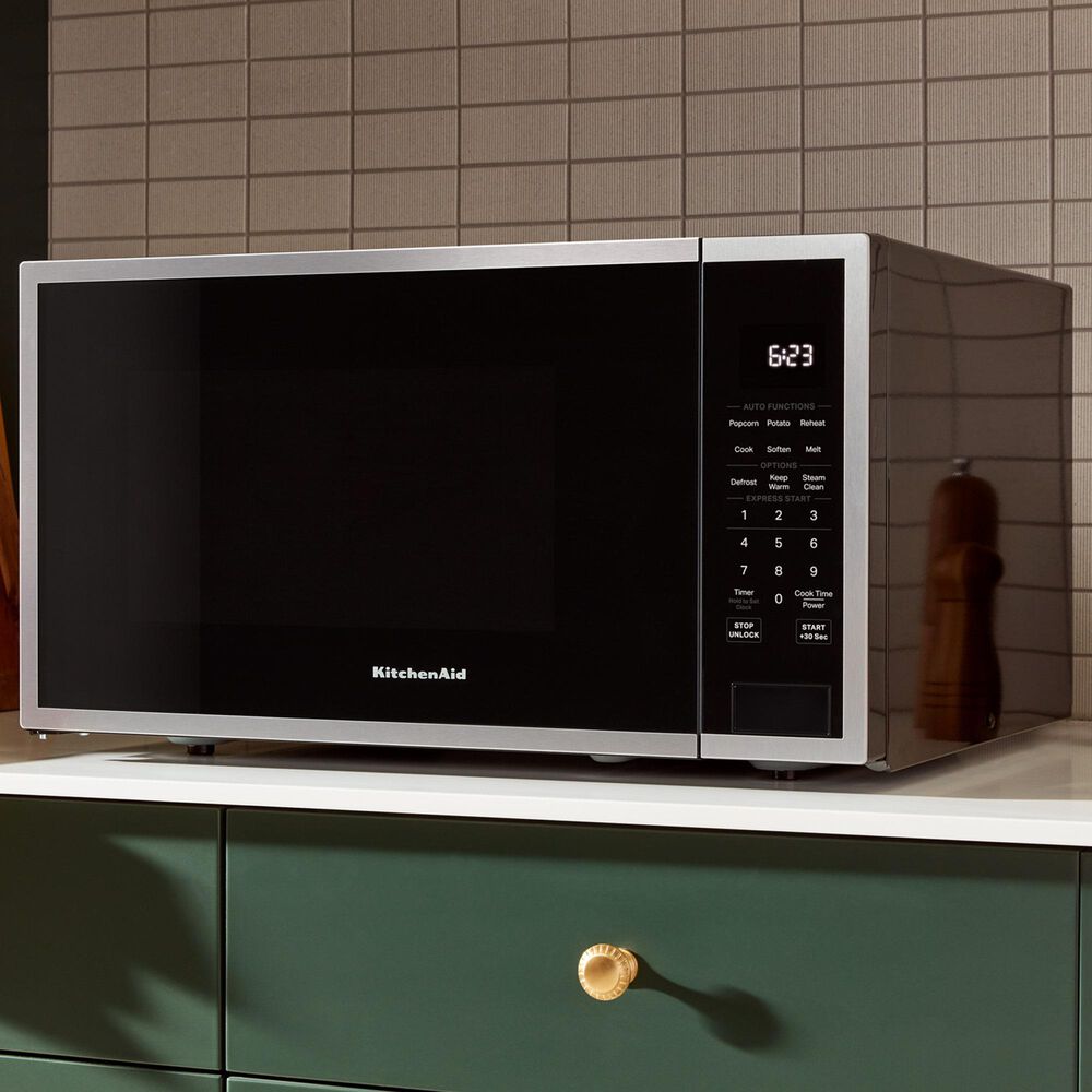 KitchenAid 1.6 Cu. Ft. Countertop Microwave in PrintShield Stainless Steel, , large