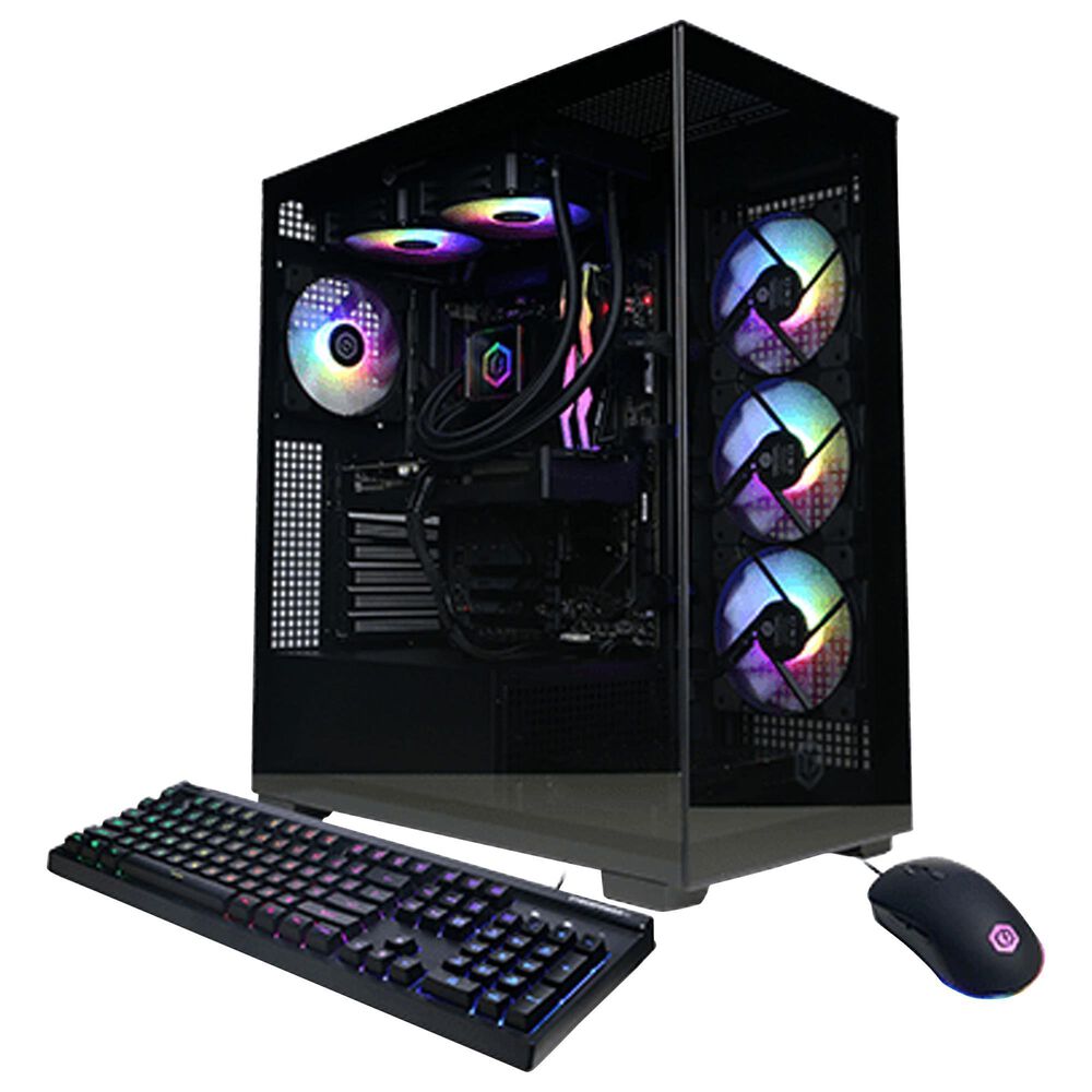CyberPowerPC Gamer Supreme Gaming Desktop | AMD Ryzen 7 9700X - 32GB RAM - AMD Radeon RX 9070 XT Graphics - 2TB SSD in Black, , large