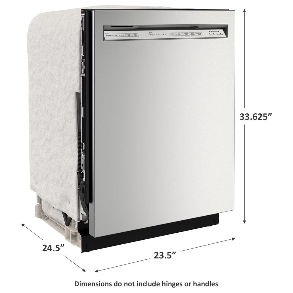 KitchenAid 24&quot; Built-In Pocket Handle Dishwasher with FreeFlex 3rd Rack and Front Control in PrintShield Stainless Steel, , large