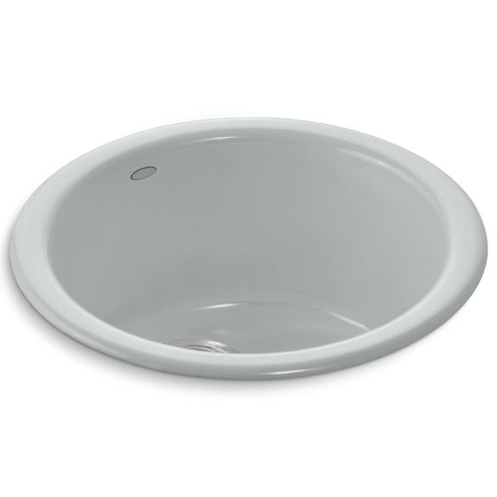 Kohler Porto Fino 18.5" Top-Undermount Single Bowl Bar Sinks in Ice Grey, , large