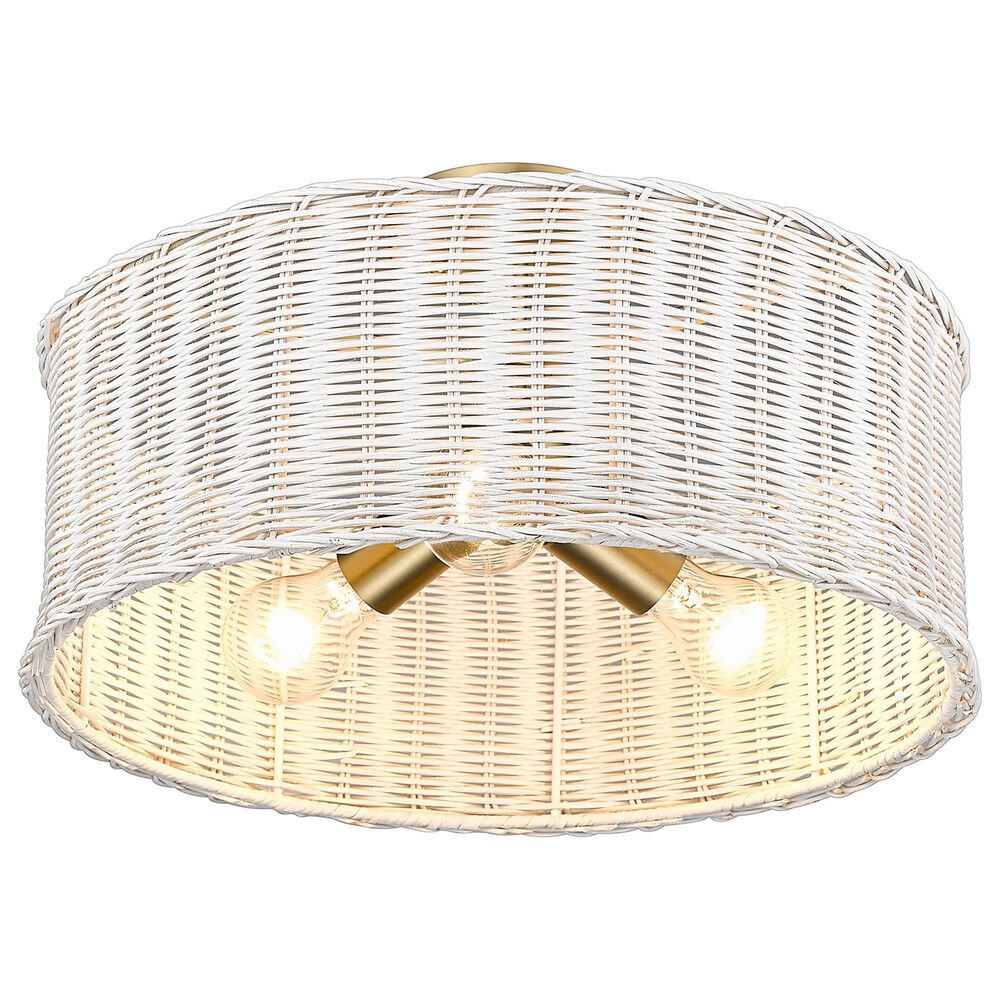 Golden Lighting Erma 3-Light Semi-Flush in Brushed Champagne Bronze, , large