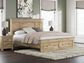 Ashley Makidern 2-Piece King Storage Bedroom Set with Two Drawers in Natural Brown, , large