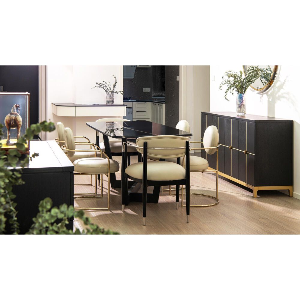 Jennifer Taylor Home Kingsly Credenza in Deep Espresso Black and Gold, , large
