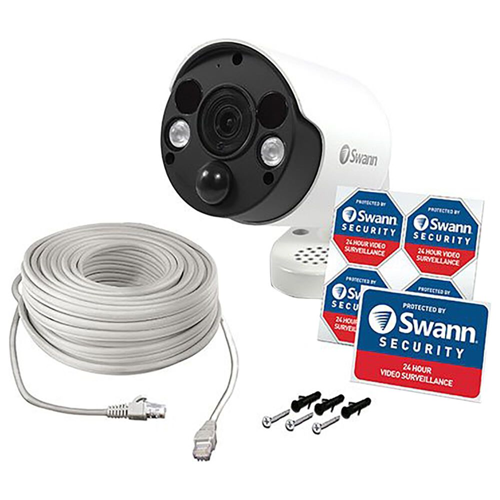 Swann 4K Thermal Sensing Spotlight Bullet IP Security Camera in White, , large