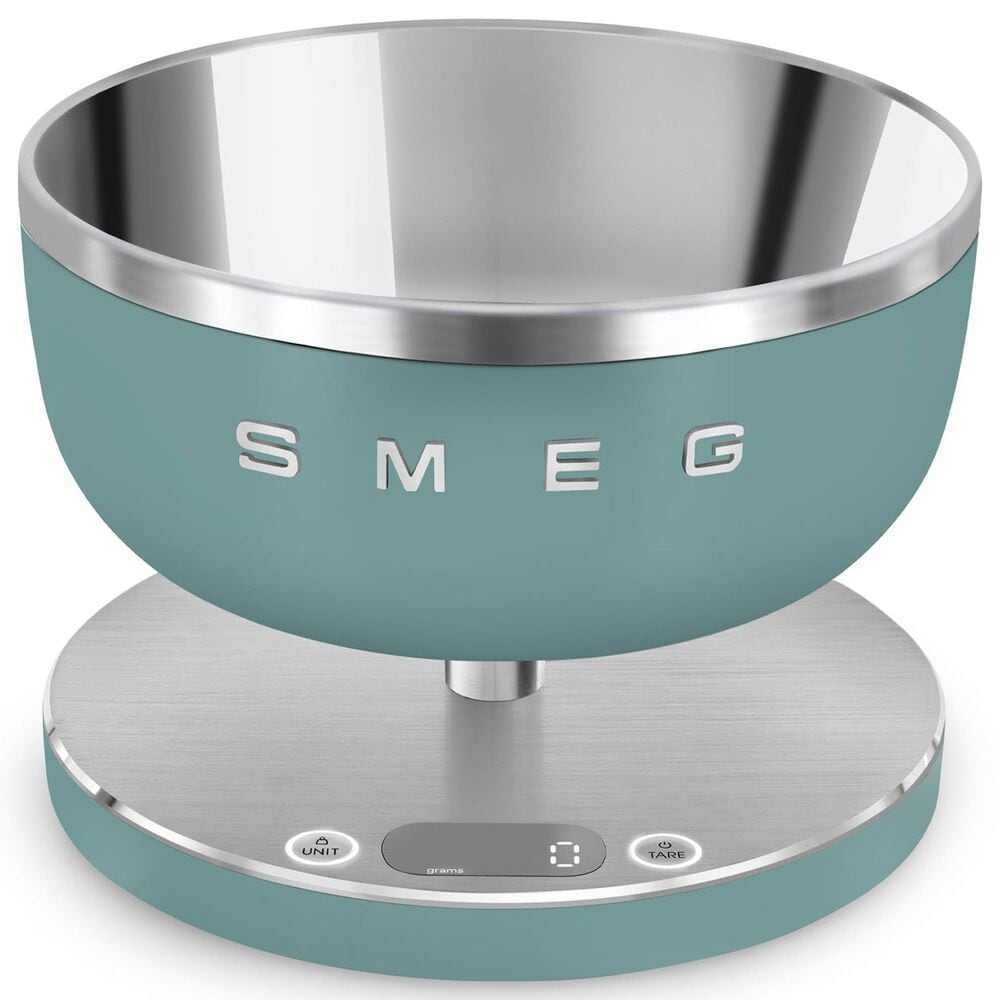 SMEG Collezione Kitchen Scale in Emerald Green and Polished Chrome, , large