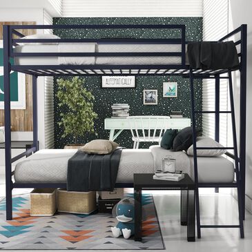 Novogratz Maxwell Twin Over Twin Bunk Bed in Navy, , large
