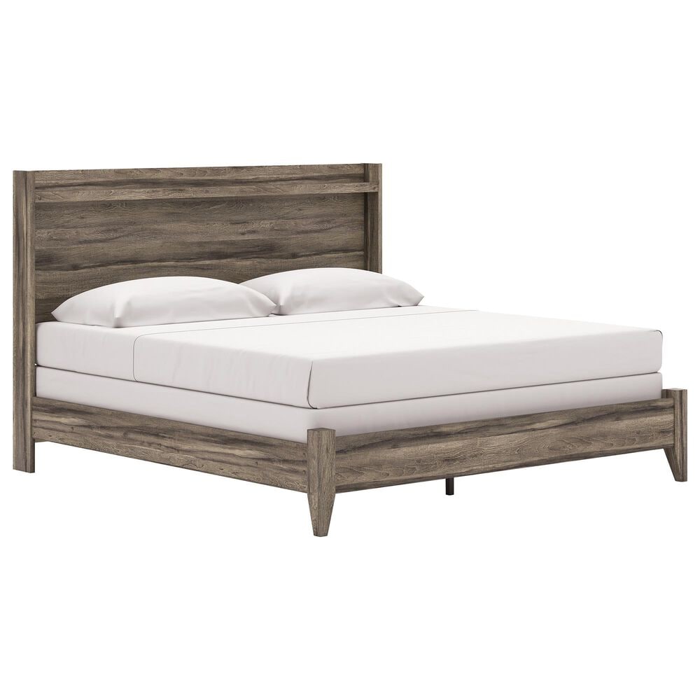 Ashley Elbrim 5-Piece King Bedroom Set in Brown with LED and USB Ports, , large