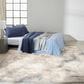 Nourison Infinity IFN05 9" x 12" Ivory, Grey and Blue Area Rug, , large