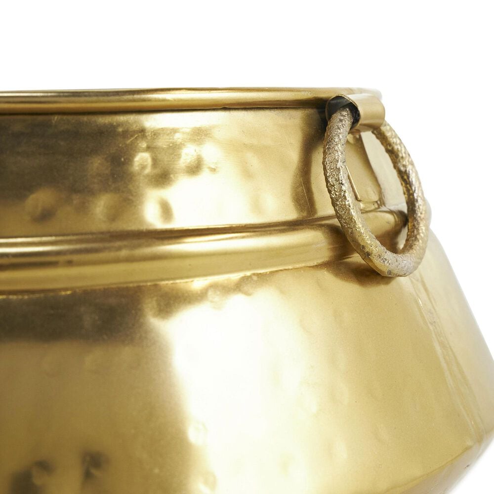 Maple and Jade Hammered Pot Indoor/Outdoor Planter in Gold &#40;Set of 2&#41;, , large
