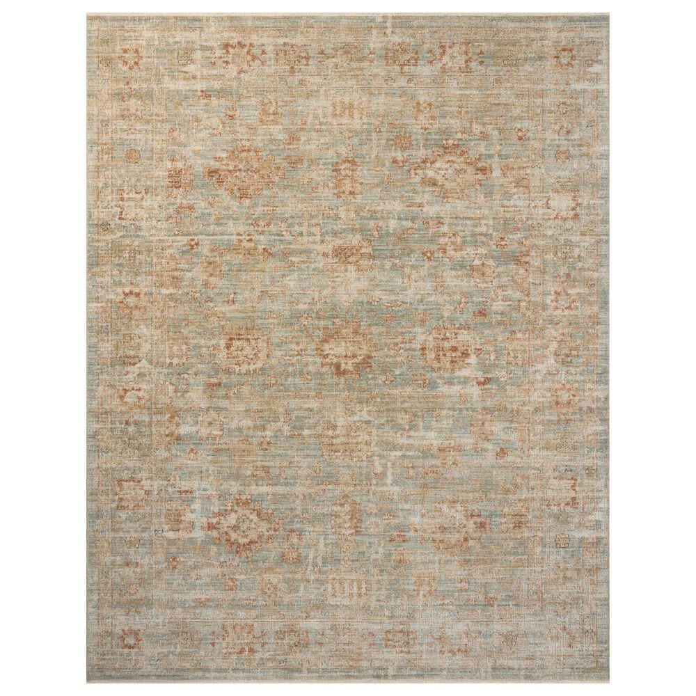 Loloi Heritage 4" x 10" Aqua and Terracotta Runner, , large