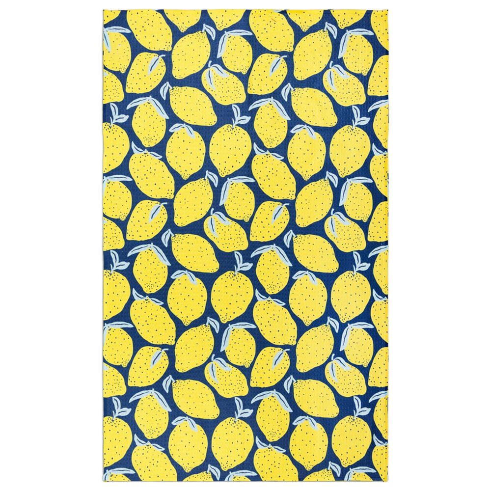 MuKitchen Vibe Dish Towel in Lemons and Blue, , large