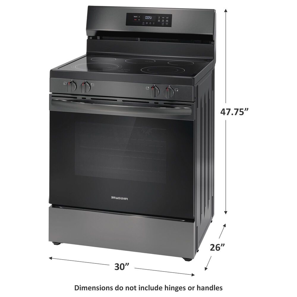 Frigidaire 30&quot; Freestanding Electric Range with Air Fry in Black Stainless Steel, , large