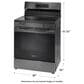 Frigidaire 30" Freestanding Electric Range with Air Fry in Black Stainless Steel, , large