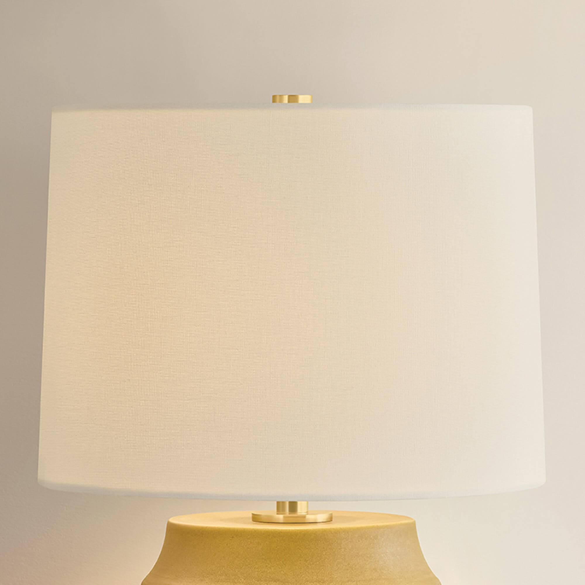 Mitzi Lighting Teneece Table Lamp in Aged Brass and Toasted Caramel