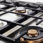 Bertazzoni Heritage Series 48" All-Gas Range with 6 Brass Burner in Nero Matte and Gold, , large